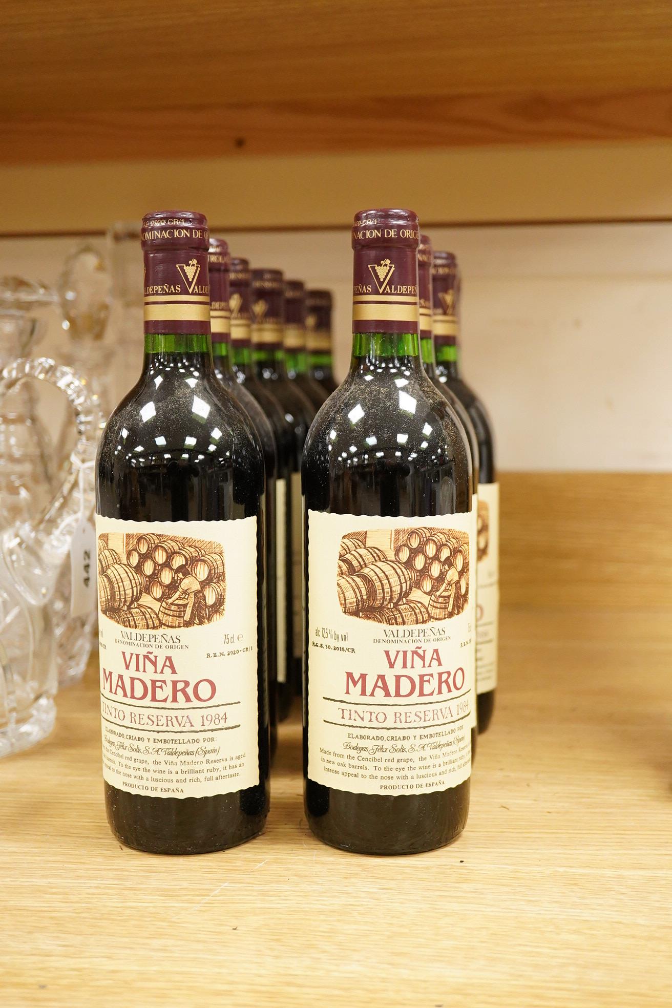 Twelve bottles of Vina Madero Tinto Reserva, 1994.